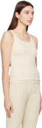 BITE Off-White Rib Tank Top