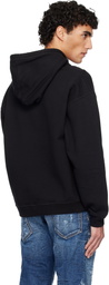 Dsquared2 Black Relax Fit Sponge Patch Hoodie