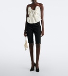 Magda Butrym Draped cotton and silk bustier top