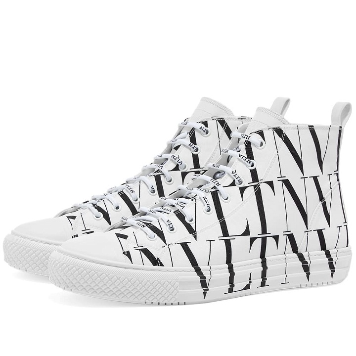 Photo: Valentino VLTN All Over Print Canvas High Top
