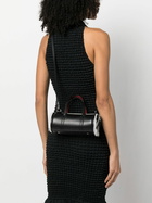 DENTRO Black Anona Leather Barrel Bag
