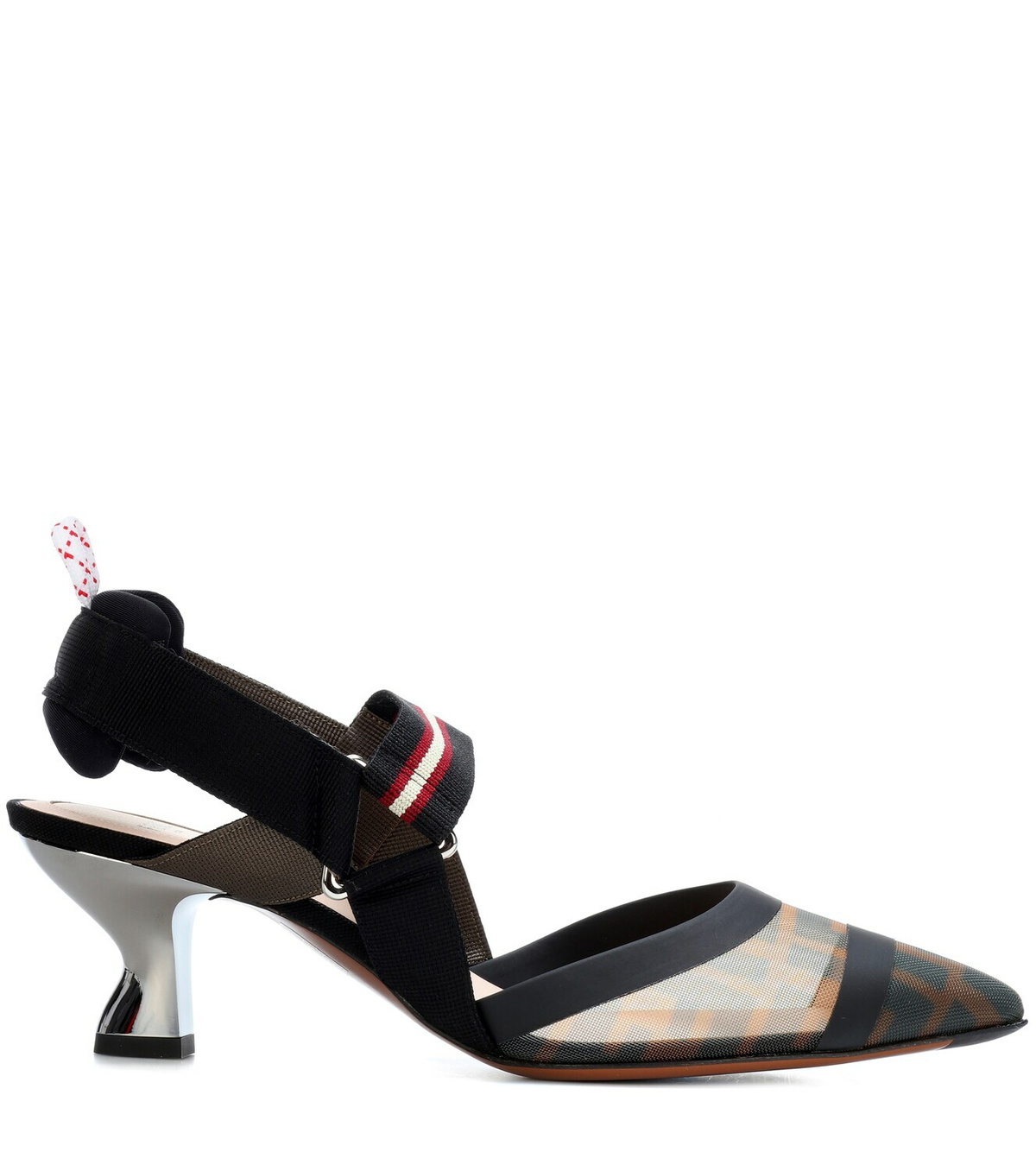 Fendi Colibrì mesh slingback pumps