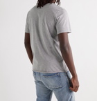 SAINT LAURENT - Slim-Fit Logo-Print Cotton-Jersey T-Shirt - Gray
