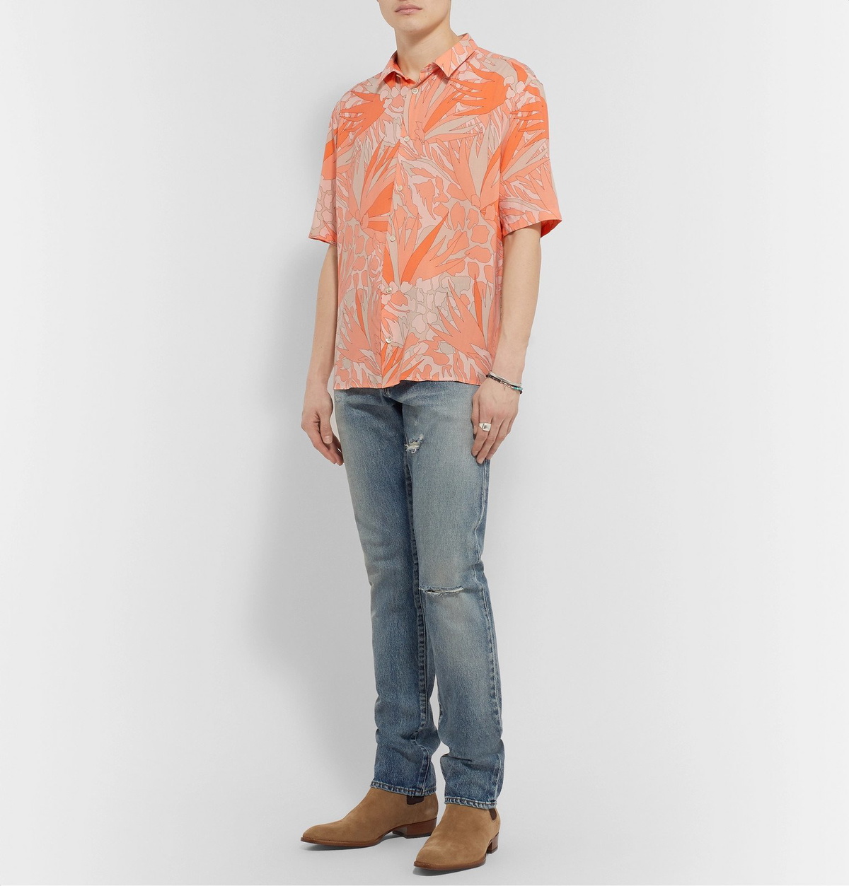 Saint laurent outlet printed voile shirt