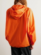 Auralee - Washed Cotton-Blend Shell Hooded Jacket - Orange