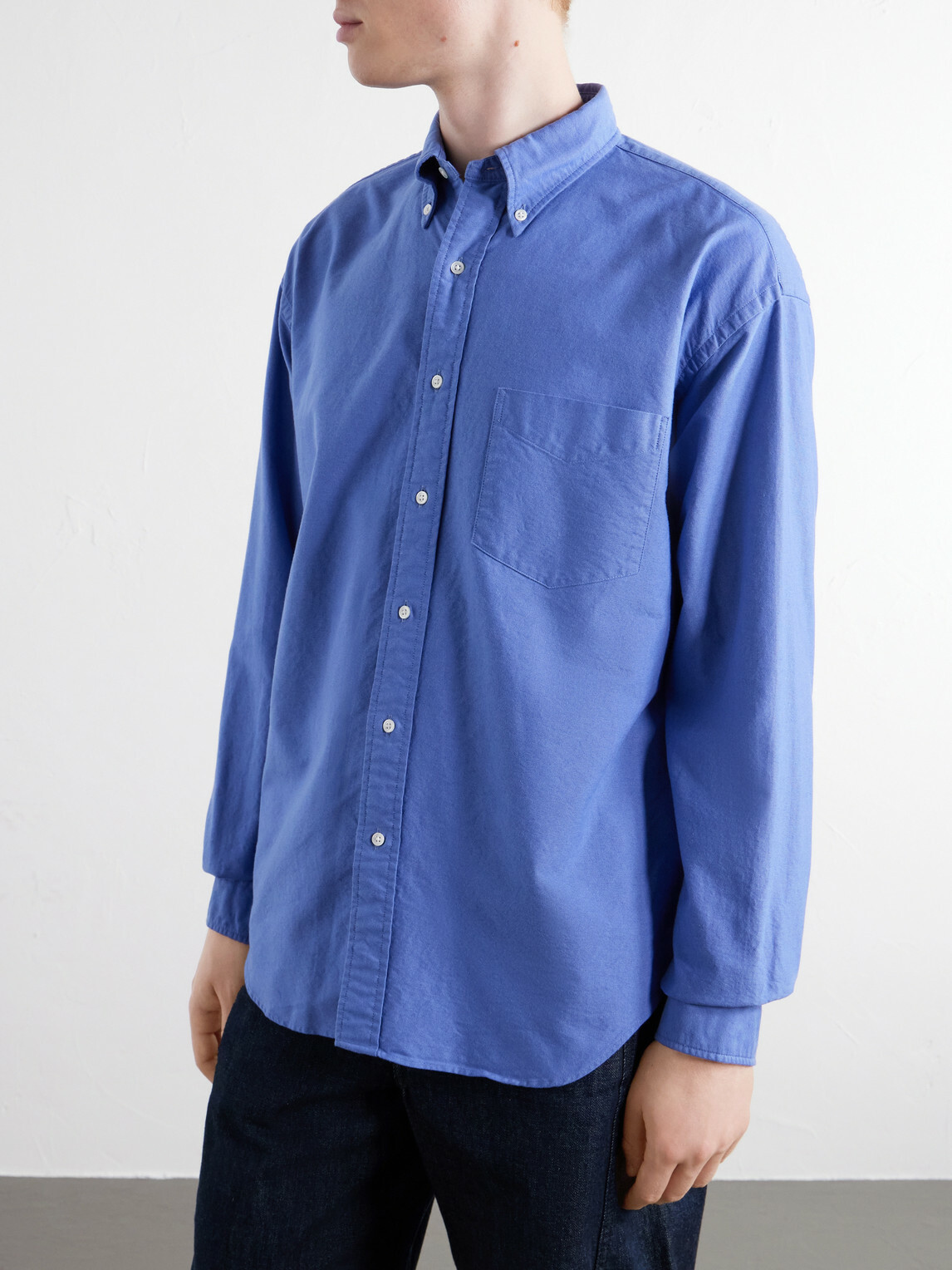 Graphpaper - Cotton-Oxford Shirt - Blue