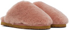 Mou Pink Shearling Slippers