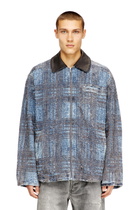 Diesel Jacket in graphic bouclé denim - Denim Jackets Mens in Multicolor