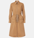 Moncler Cotton-blend zip-up shirt dress