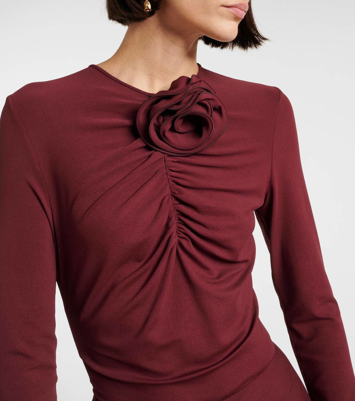 【Magda Butrym】フローラル-applique ruchedジャージガウン Magda Butrym Floral-appliqué ruched jersey gown Magda Butrym