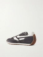 TOM FORD - Mick Leather-Trimmed Suede Sneakers - Gray
