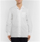 Officine Generale - Camp-Collar Cotton and Linen-Blend Voile Shirt - White