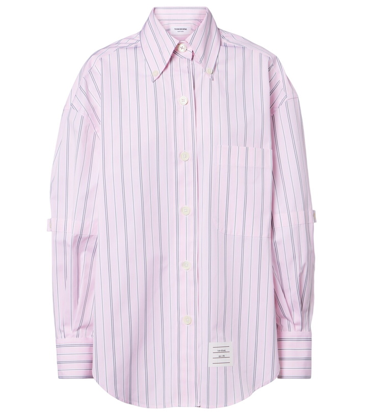 Photo: Thom Browne Striped cotton poplin shirt