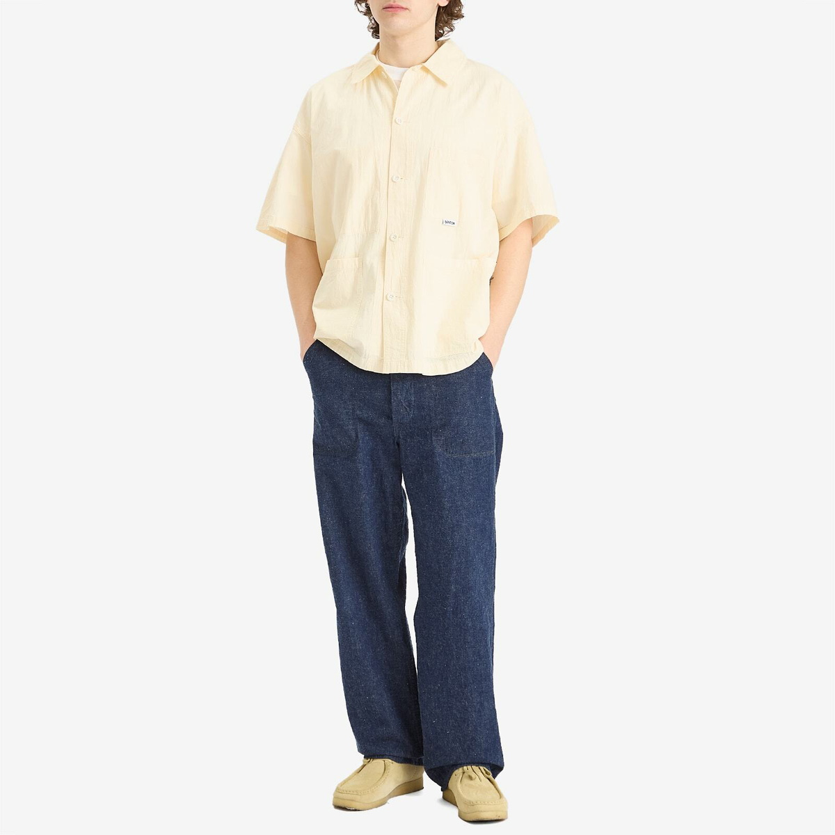 定価18,480円！DANTON COVERALL SHIRTS Danton Men's Coverall Short Sleeve Shirt in Navy Danton