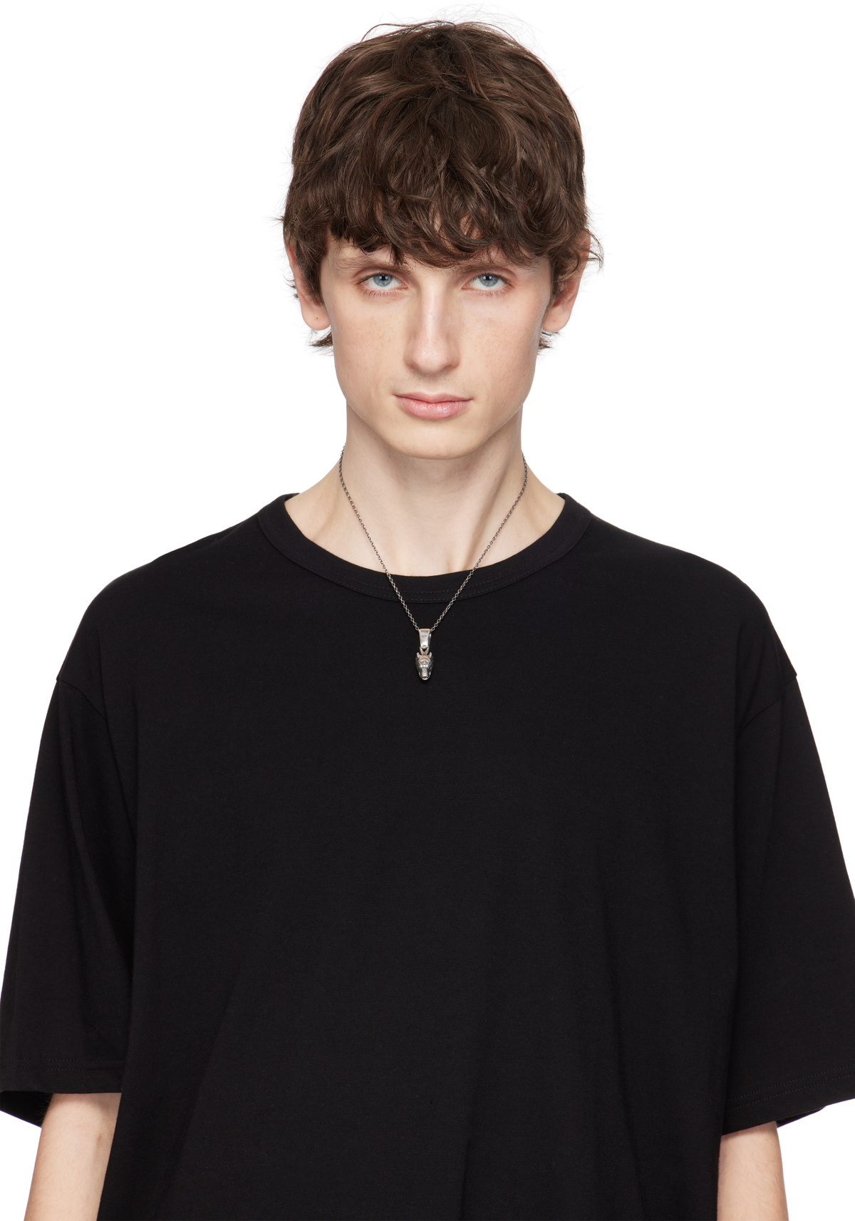 YOHJI YAMAMOTO Silver Wolf Pendant Necklace