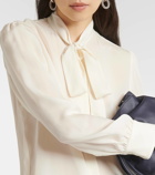 Nili Lotan Carina tie-neck silk blouse