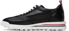 Thom Browne Black Soft Nappa RWB Tech Runner Sneakers