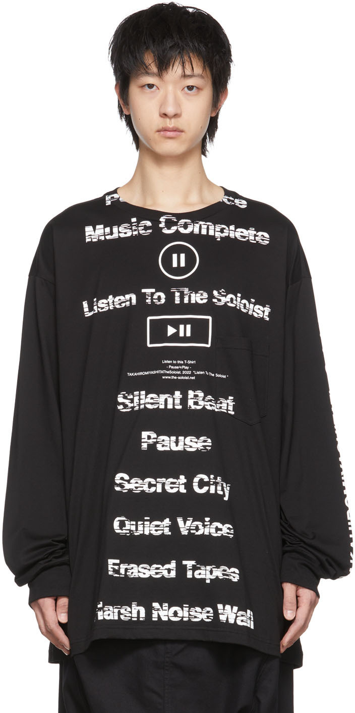 TAKAHIROMIYASHITA TheSoloist. Black Cotton Long Sleeve T-Shirt