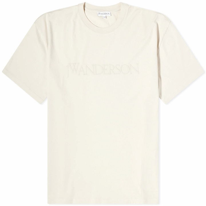 Photo: JW Anderson Men's Embroidered Logo T-Shirt in Beige