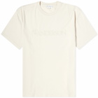 JW Anderson Men's Embroidered Logo T-Shirt in Beige