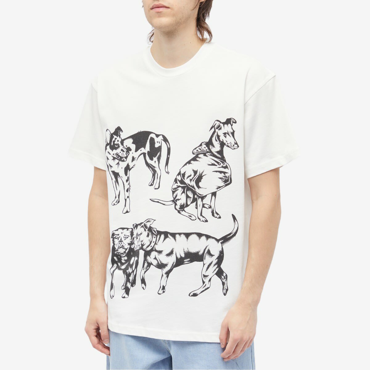Skateboard Cafe Men's Pooch T-Shirt in Cream