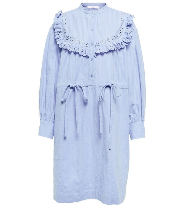 Photo: See By Chloe - Ruffled cotton poplin shirt dress