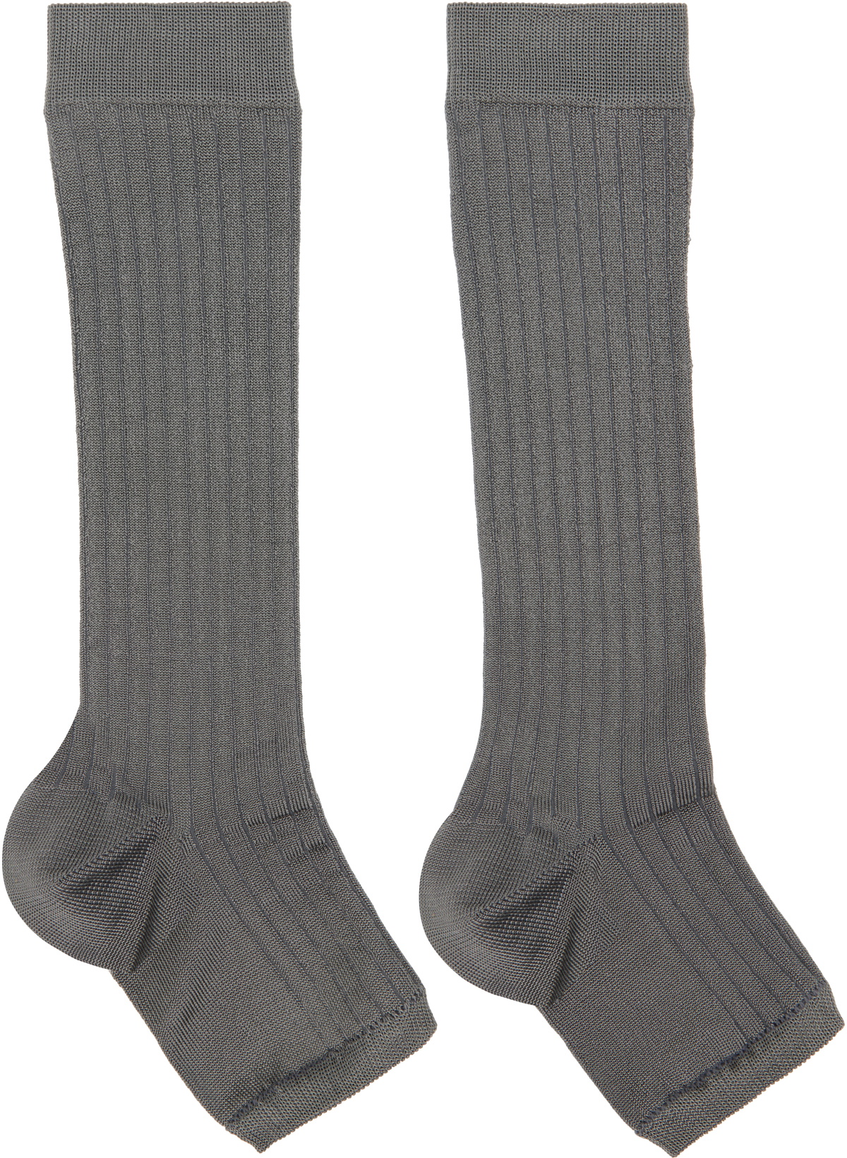Swedish Stockings SSENSE Exclusive Gray Long Toeless Socks