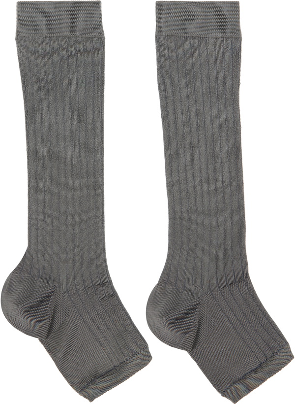 Photo: Swedish Stockings SSENSE Exclusive Gray Long Toeless Socks