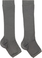 Swedish Stockings SSENSE Exclusive Gray Long Toeless Socks