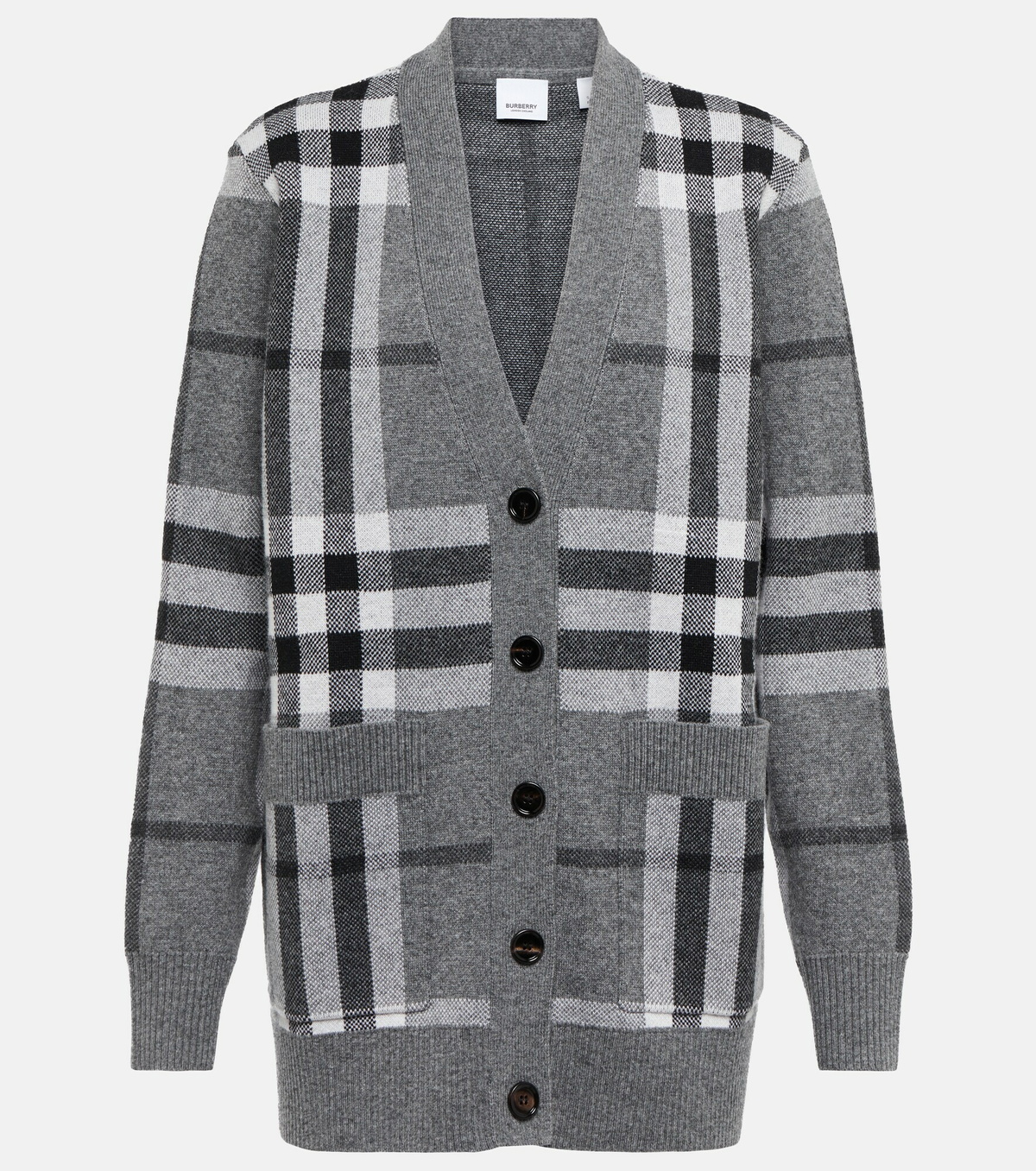 Burberry - Checked wool and cashmere cardigan Burberry