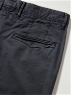 Incotex - Slim-Fit Stretch-Cotton Twill Bermuda Shorts - Blue
