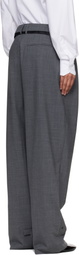 Ottolinger Gray Strapped Baggy Suit Trousers