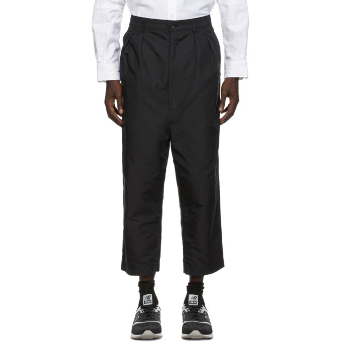 Photo: Comme des Garcons Homme Black Oxford Wide-Leg Trousers