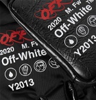 Off-White - Printed Nylon and Leather Gloves - Black