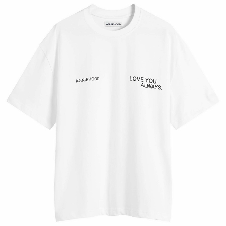 Photo: ANNIE HOOD Men's Love You Always T-Shirt in White