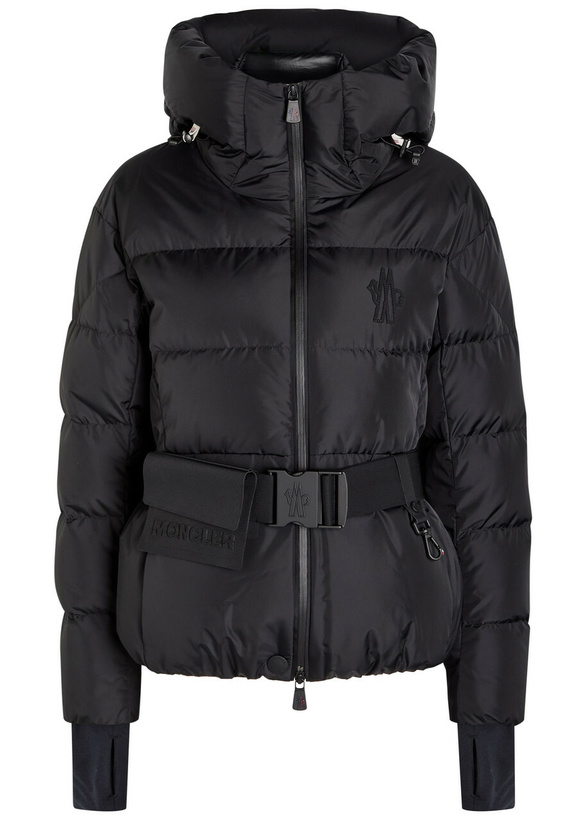 Photo: Moncler Bouquetin Belted Padded Shell Jacket Black