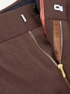 Paul Smith - Straight-Leg Cotton and Linen-Blend Trousers - Brown