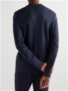 Hanro - Slim-Fit Cotton-Blend Jersey Zip-Up Sweatshirt - Blue