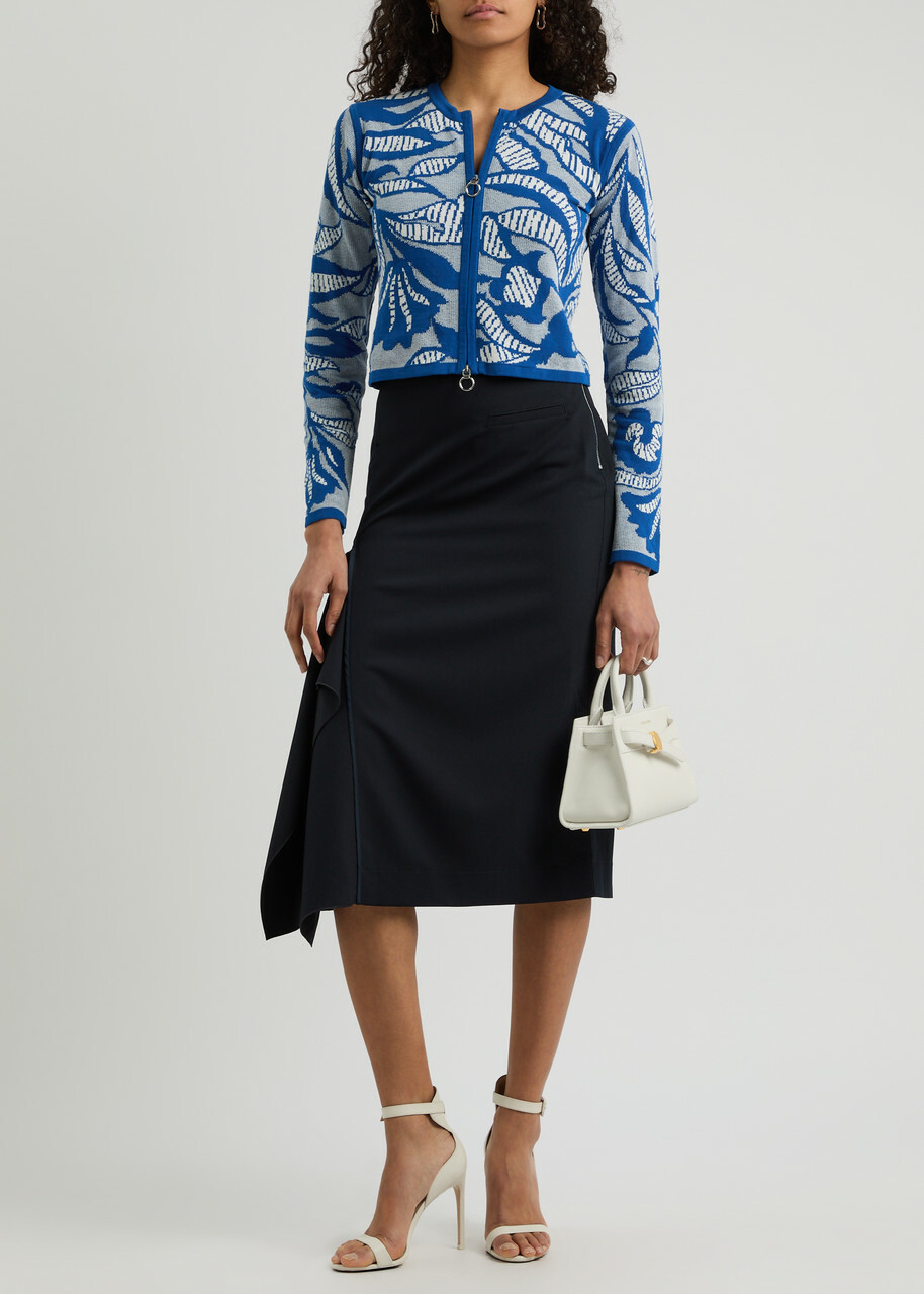 High Interesting Cotton-blend Cardigan Blue