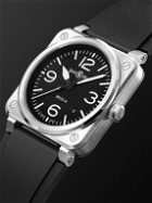 Bell & Ross - BR 03 Automatic 41mm Stainless Steel and Rubber Watch, Ref. No. BR03A-BL-ST/SRB