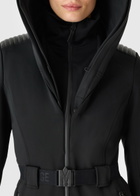 Mackage Elle Fur-trim Hood Bonded Fleece Shell ski Suit Black