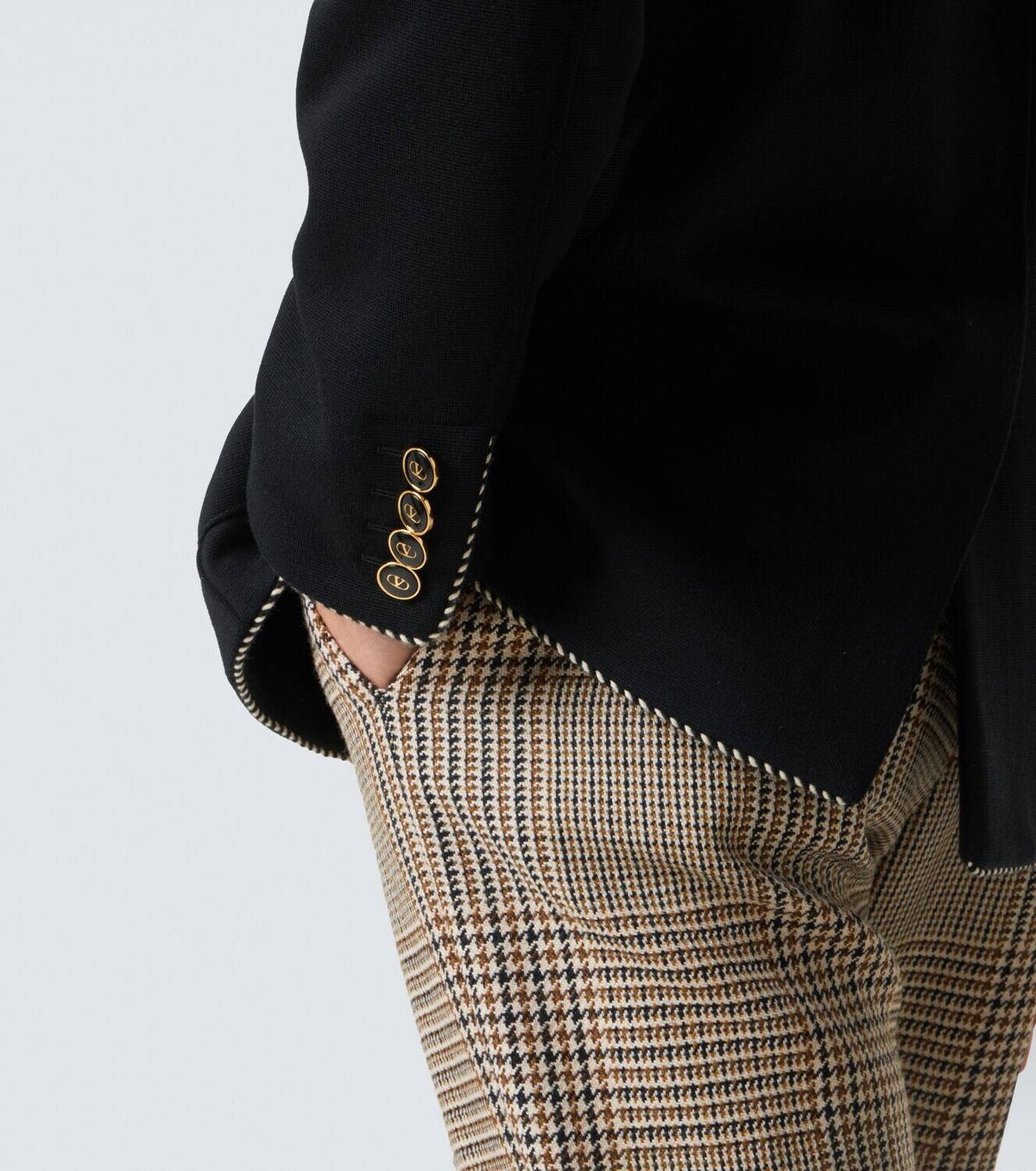 Valentino Embroidered virgin wool blazer