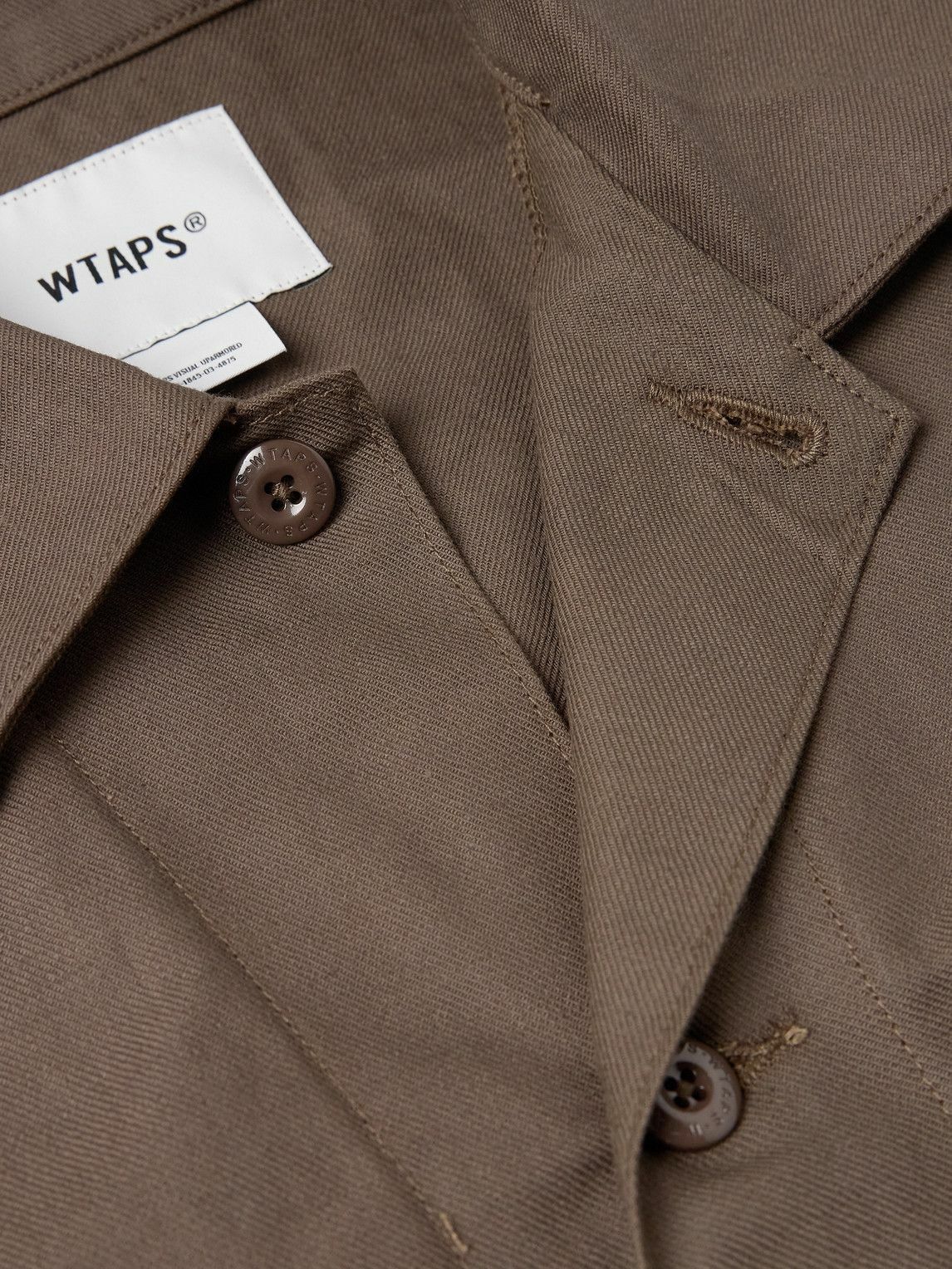 WTAPS - CBW Logo-Appliquéd Cotton-Twill Shirt - Brown WTAPS