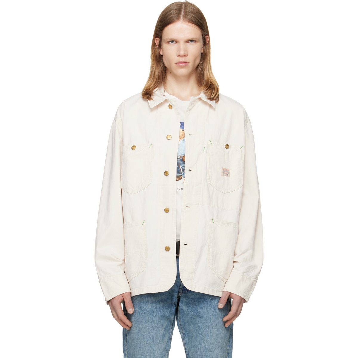 Polo Ralph Lauren Beige 'The Waldron' Twill Utility Jacket