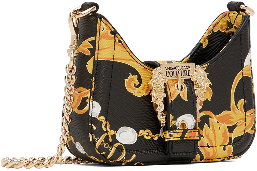 Versace Jeans Couture Black & Gold Chain Couture Bag Versace