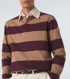 Moncler Striped cotton piqué polo shirt