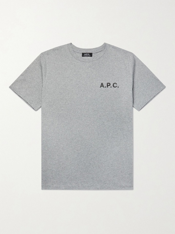 Photo: A.P.C. - Logo-Print Cotton-Jersey T-Shirt - White