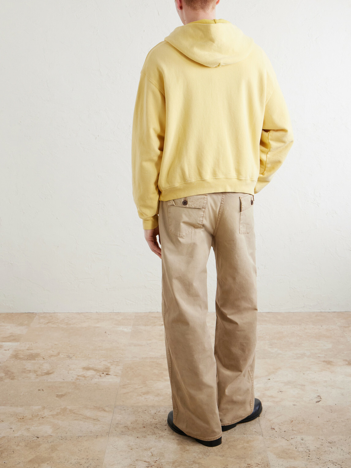 Cherry Los Angeles - Logo-Embroidered Paint-Splattered Cotton-Jersey Hoodie - Yellow