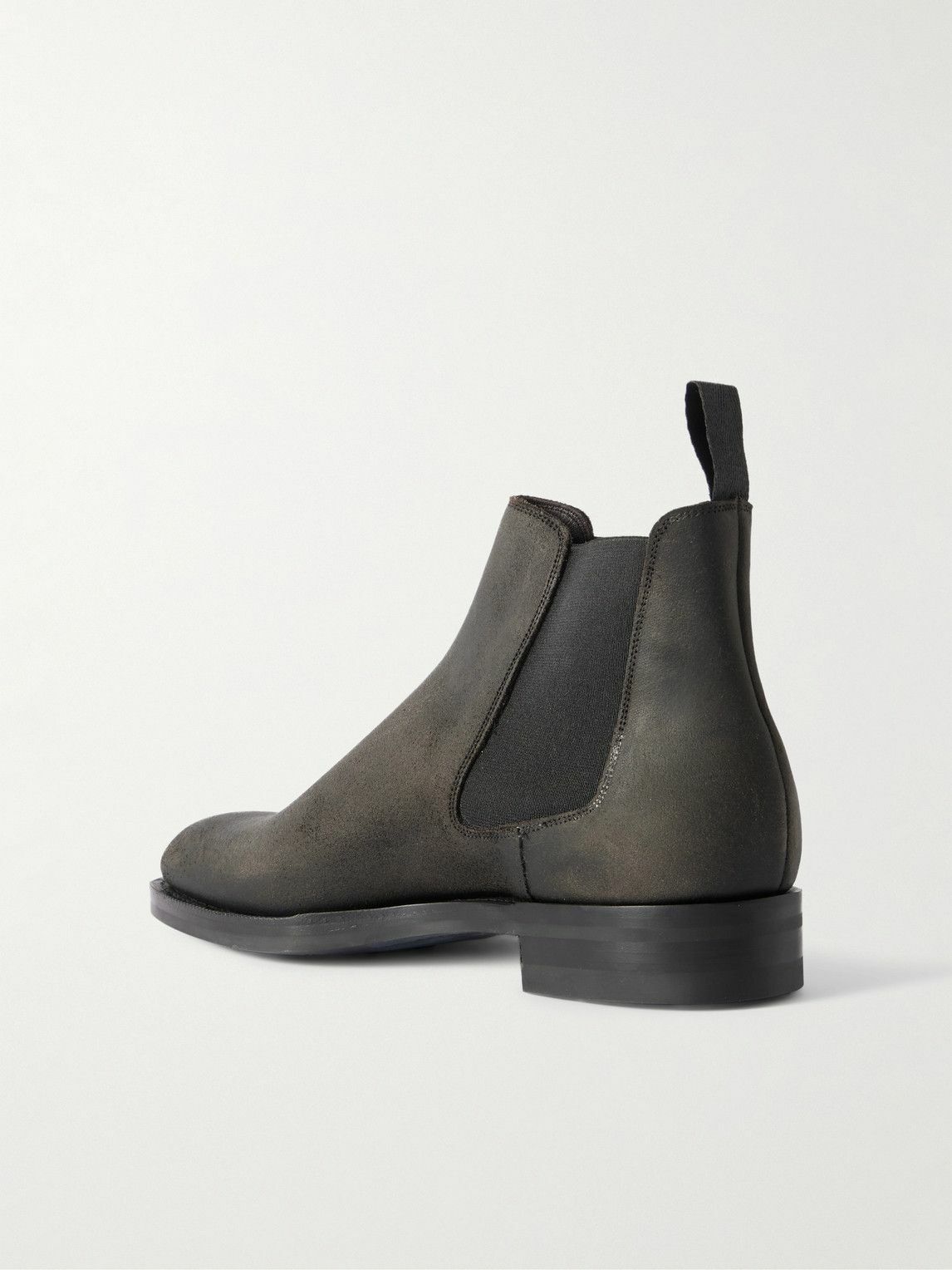 Edward Green - Govan Waxed-Suede Chelsea Boots - Brown