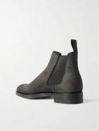Edward Green - Govan Waxed-Suede Chelsea Boots - Brown